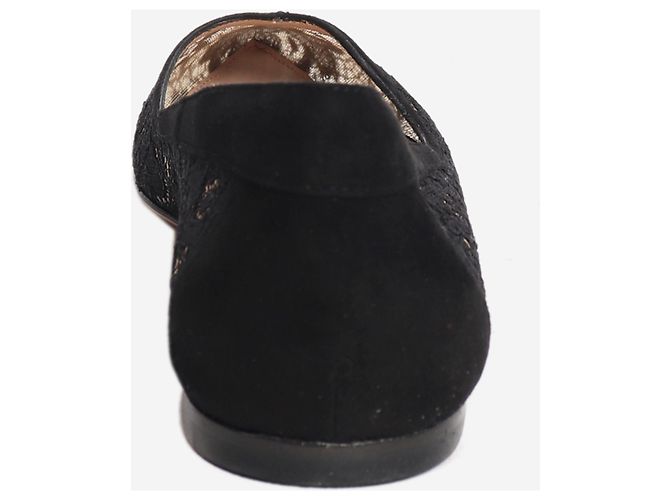 Gianvito Rossi Bailarinas de encaje negro - size EU 37 - vista 3
