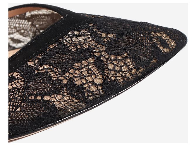 Gianvito Rossi Bailarinas de encaje negro - size EU 37 - vista 4