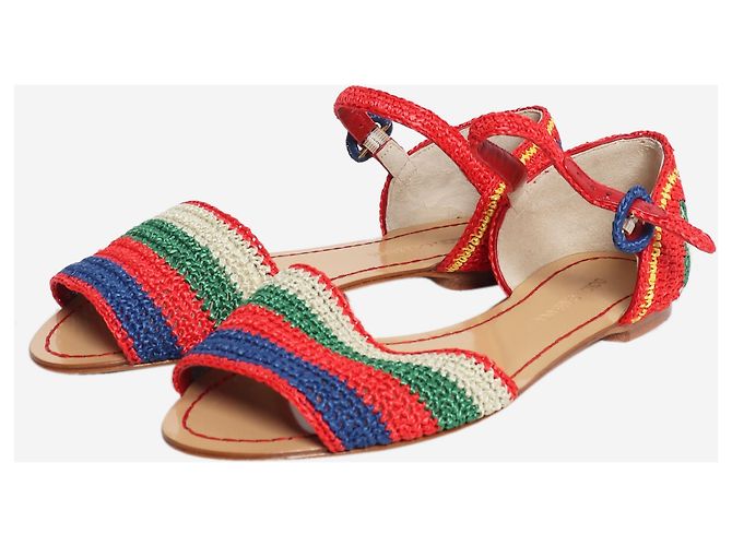 Dolce & Gabbana Mehrfarbige Raffia-Sandalen - size EU 37 Mehrfarben - Ansicht 2