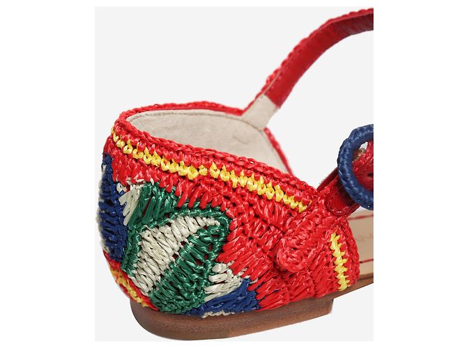 Dolce & Gabbana Mehrfarbige Raffia-Sandalen - size EU 37 Mehrfarben - Ansicht 7