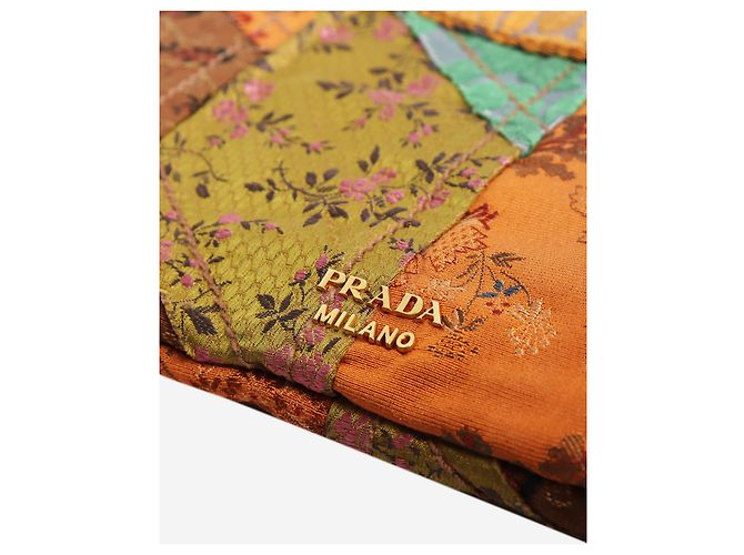 Prada Clutch in patchwork di broccato Multicolore - vista 4