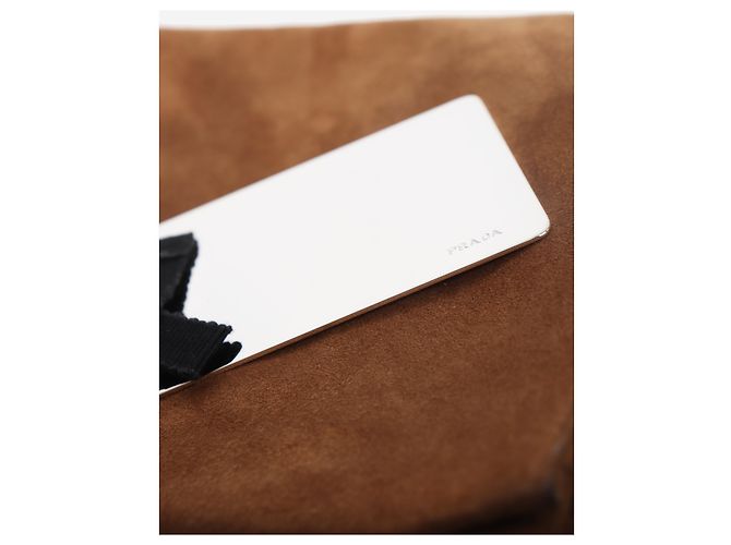 Prada Pochette vintage en daim marron - vue 6