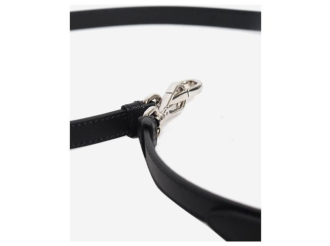 Prada Bandoulière de sac en cuir saffiano noir - vue 4