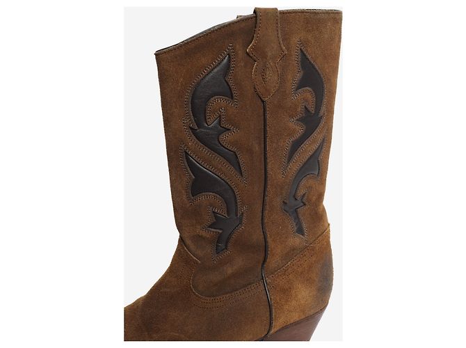 Ba&Sh Stivali Curtis in camoscio marrone - size EU 38 - vista 5