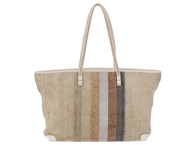 FENDI Tote Bag Canvas Beige Gold - vista 13