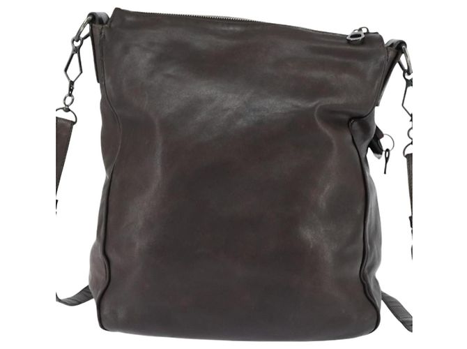 BOTTEGA VENETA INTRECCIATO Shoulder Bag Leather Dark Brown - vista 3