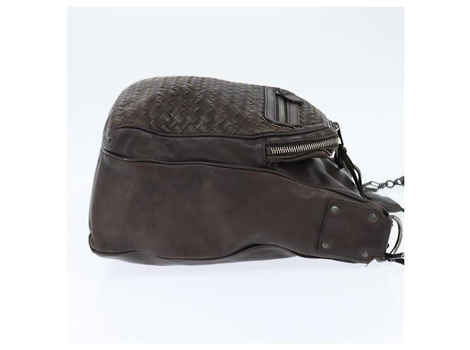 BOTTEGA VENETA INTRECCIATO Shoulder Bag Leather Dark Brown - vista 5