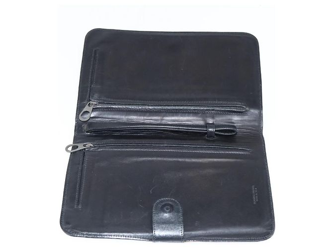 BOTTEGA VENETA INTRECCIATO Clutch Bag Leather Black - vista 12