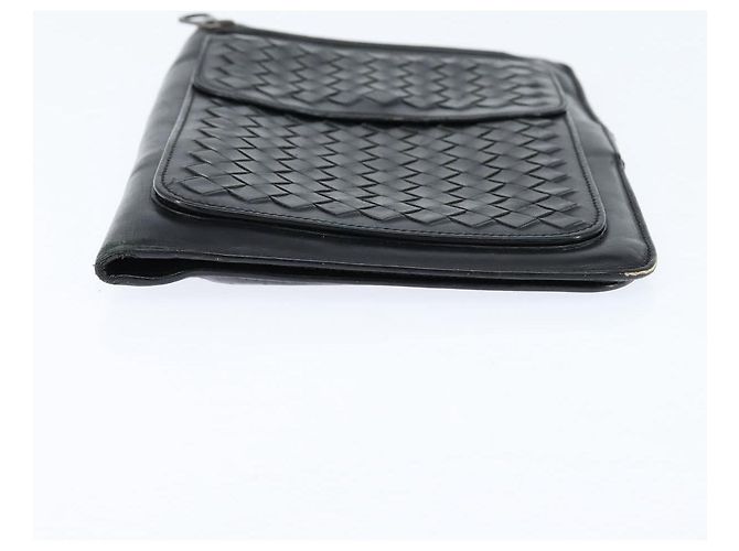 BOTTEGA VENETA INTRECCIATO Clutch Bag Leather Black - vista 5