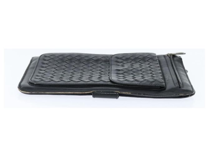 BOTTEGA VENETA INTRECCIATO Clutch Bag Leather Black - vista 7