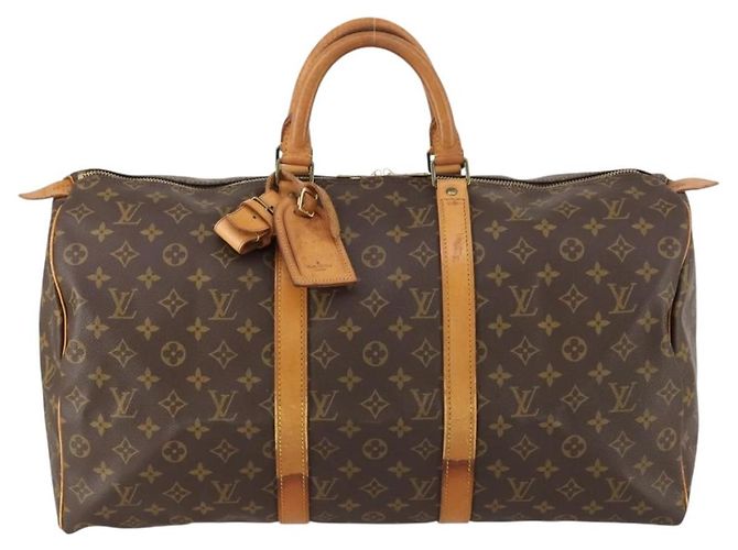 LOUIS VUITTON Monogram Keepall 50 Boston Bag M41426 LV - vue 13