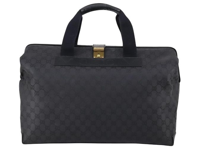 GUCCI GG Canvas Boston Bag Black Gold - vista 13
