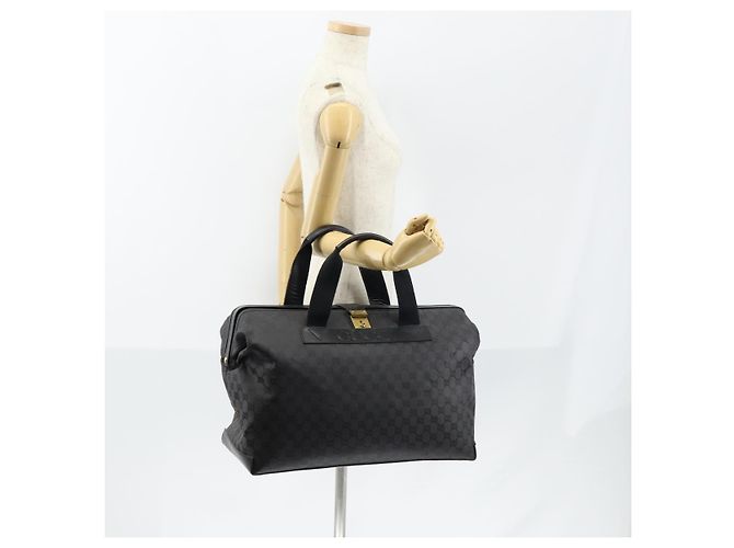 GUCCI GG Canvas Boston Bag Black Gold - vista 23