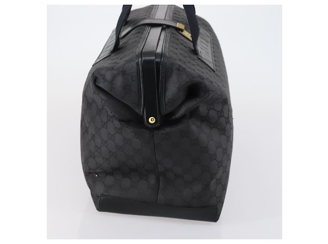 GUCCI GG Canvas Boston Bag Black Gold - vista 4