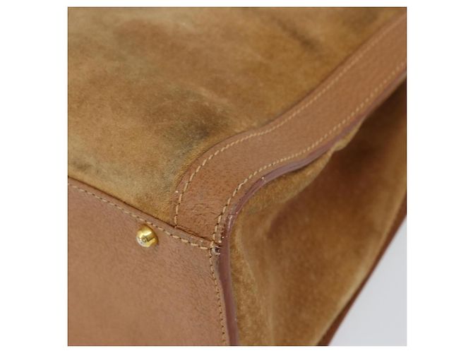 GUCCI Bamboo Hand Bag Suede Beige Gold 002 2058 0260 - vista 10