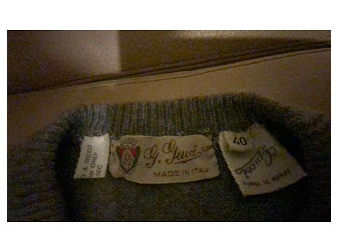 Pull Gucci en cachemire gris à motifs losanges Noir - vue 4