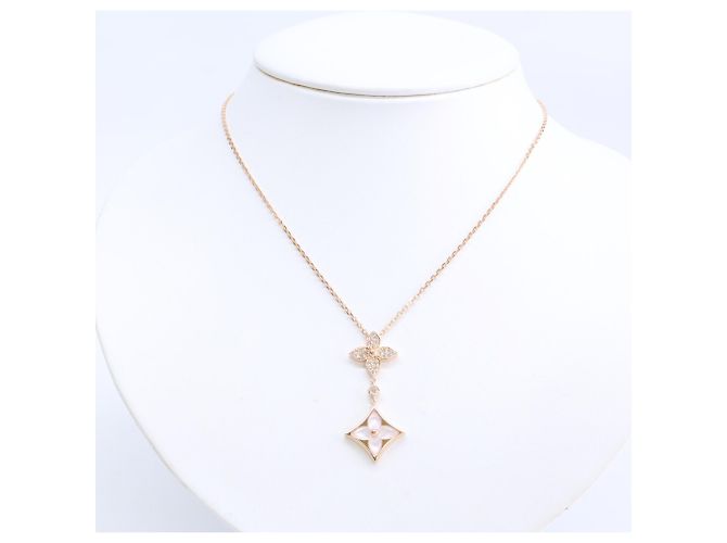 Collana con pendente Louis Vuitton in oro rosa e diamanti D'oro - vista 9