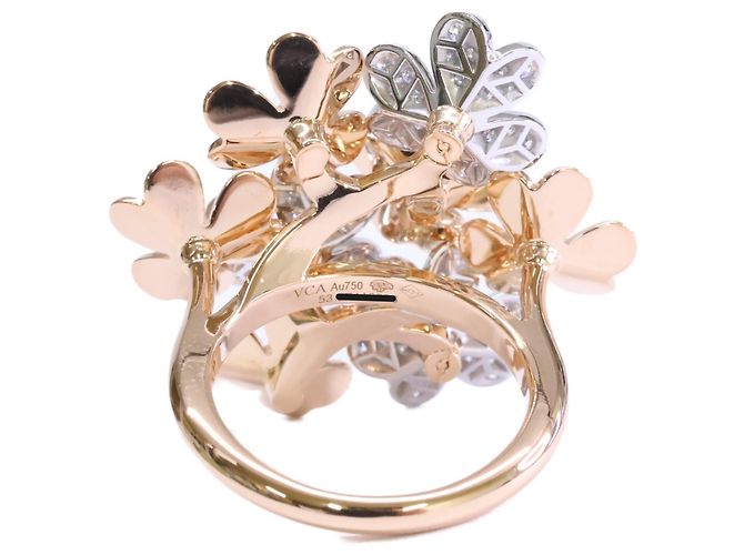 Anel Frivole Diamantes Van Cleef & Arpels Dourado - vista 2