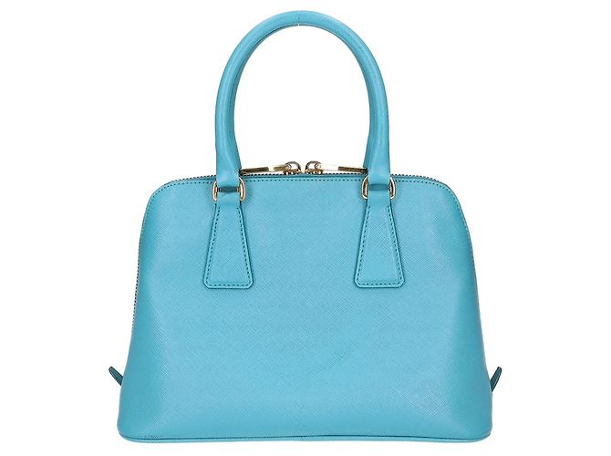Bolso de hombro 2-Way Prada Saffiano Lux Turquesa - vista 3