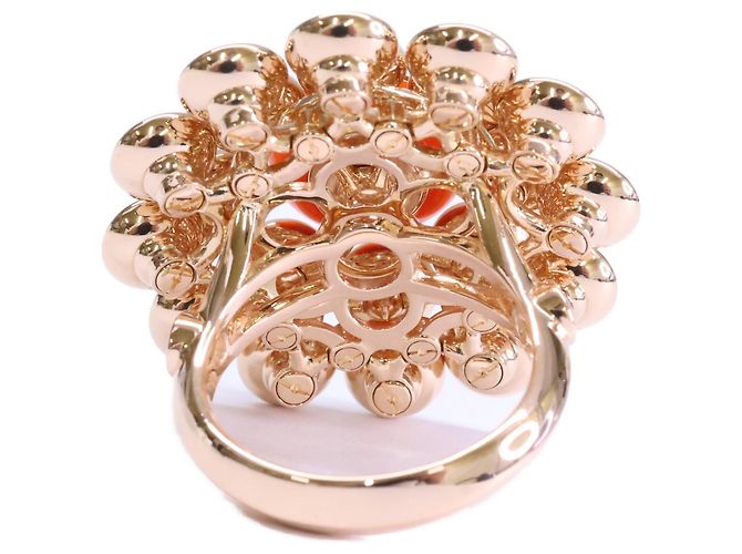 Bague Van Cleef & Arpels Cornaline et Diamants Doré - vue 2