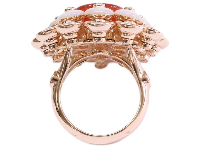 Bague Van Cleef & Arpels Cornaline et Diamants Doré - vue 6
