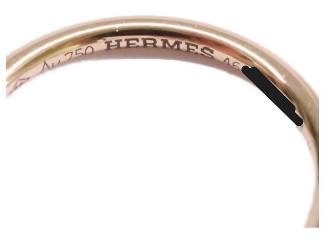 Ring Hermès Anello HERMES Au750 Gambard Clou de Selle Diamante D'oro - vista 7