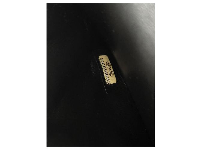 Chanel Pochette in pelle nera con segno della pace Nero - vista 10