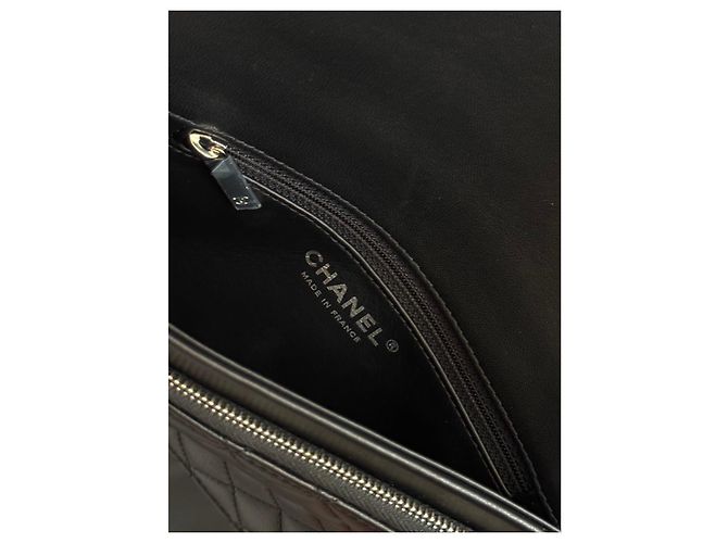 Chanel Pochette in pelle nera con segno della pace Nero - vista 9