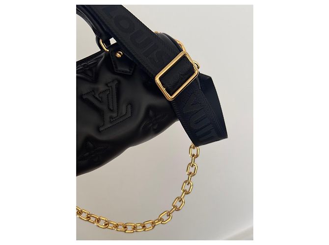 Louis Vuitton Papillon BB en cuir Bubblegram noir - vue 9