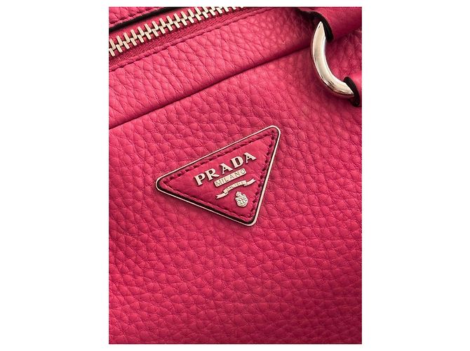 Prada Vitello Daino Bauletto Bolsa Satchel Rosa - vista 2