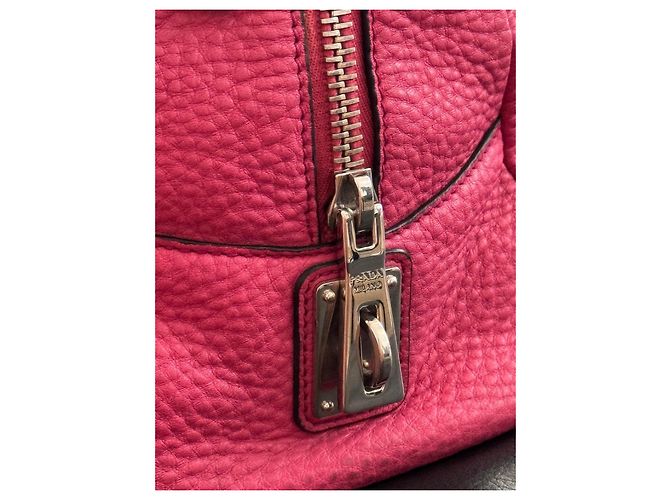 Prada Vitello Daino Bauletto Bolsa Satchel Rosa - vista 6