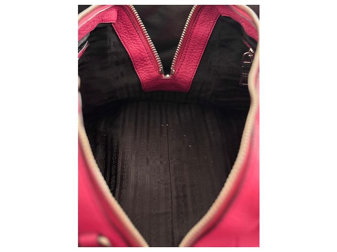 Prada Vitello Daino Bauletto Bolsa Satchel Rosa - vista 8
