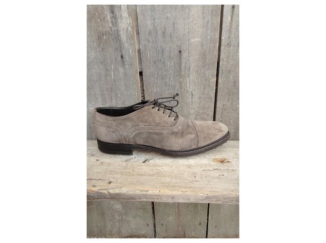 Autre Marque Chaussures Richelieu en Daim Ortigni Marron - vue 10