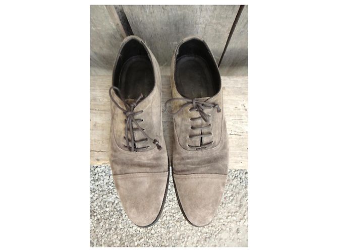Autre Marque Chaussures Richelieu en Daim Ortigni Marron - vue 3