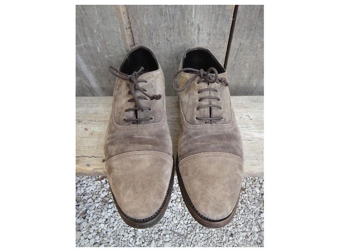 Autre Marque Chaussures Richelieu en Daim Ortigni Marron - vue 5