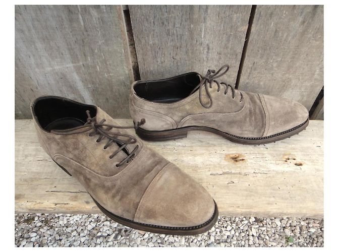 Autre Marque Chaussures Richelieu en Daim Ortigni Marron - vue 7