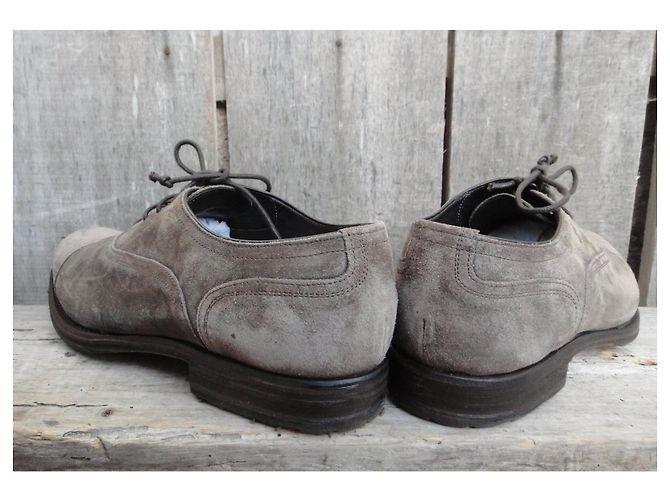 Autre Marque Chaussures Richelieu en Daim Ortigni Marron - vue 8