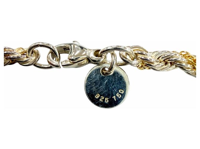 Autre Marque Tiffany & Co. Armband mit Anhängern Silber Golden - Ansicht 5