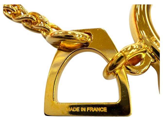 Hermès Pendentif Collier HERMES Tonnerre Blanc Doré - vue 9