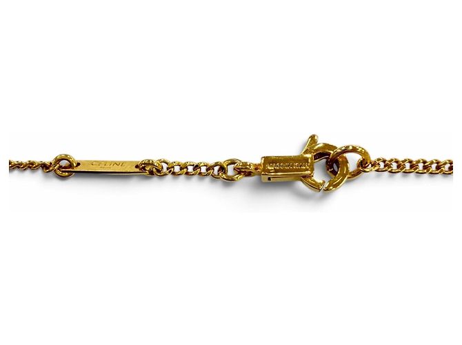 Céline CELINE Triomphe Strass-Halskette Golden - Ansicht 6