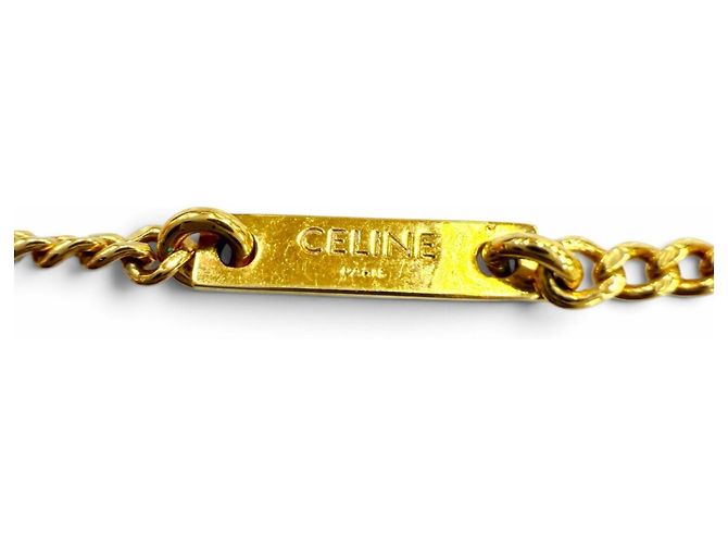 Céline CELINE Triomphe Strass-Halskette Golden - Ansicht 7