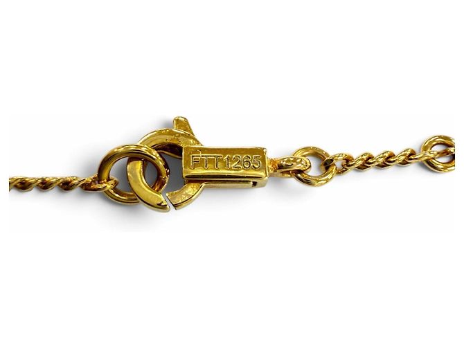 Céline CELINE Triomphe Strass-Halskette Golden - Ansicht 9