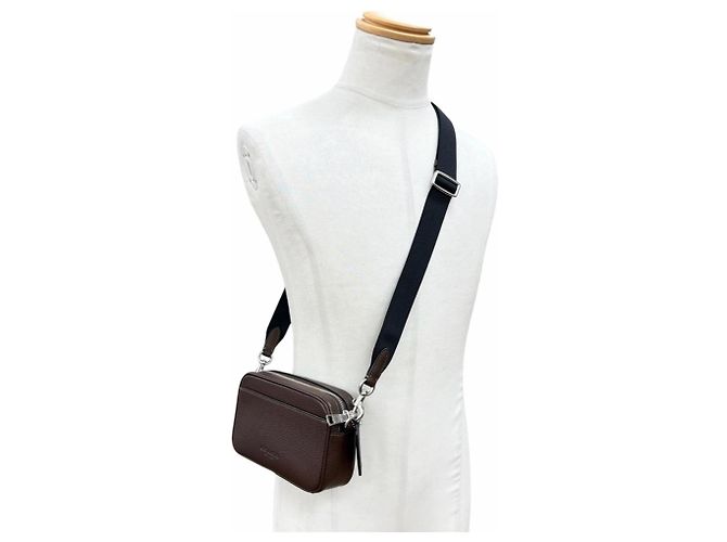 Borsa a tracolla in pelle con logo inciso COACH CR179 JADEN Marrone - vista 2