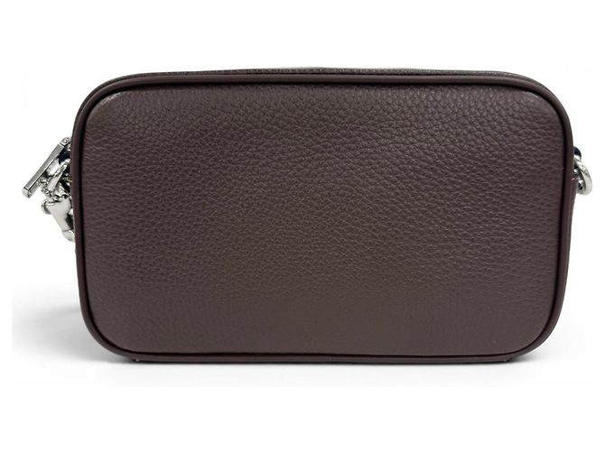 Borsa a tracolla in pelle con logo inciso COACH CR179 JADEN Marrone - vista 3