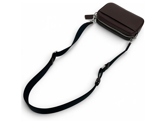 Borsa a tracolla in pelle con logo inciso COACH CR179 JADEN Marrone - vista 5