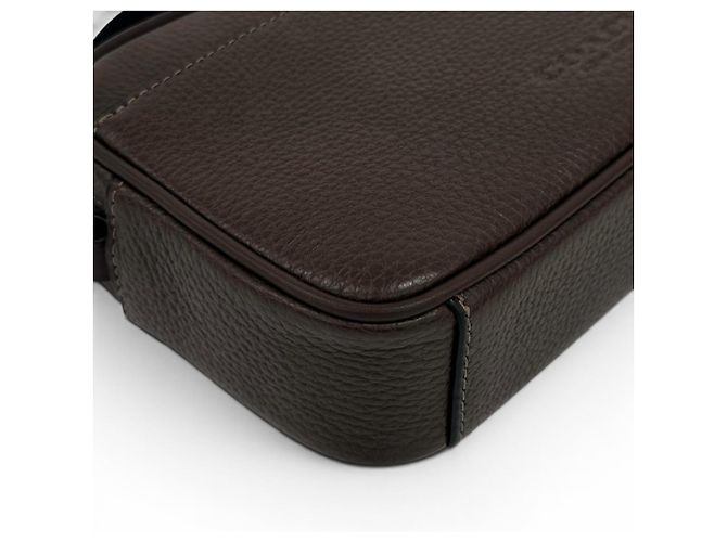 Borsa a tracolla in pelle con logo inciso COACH CR179 JADEN Marrone - vista 7