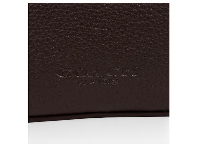 Borsa a tracolla in pelle con logo inciso COACH CR179 JADEN Marrone - vista 8
