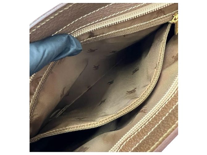Burberry Vintage Logo Canvas Leather Shoulder Tote Schultertasche Braun - Ansicht 10