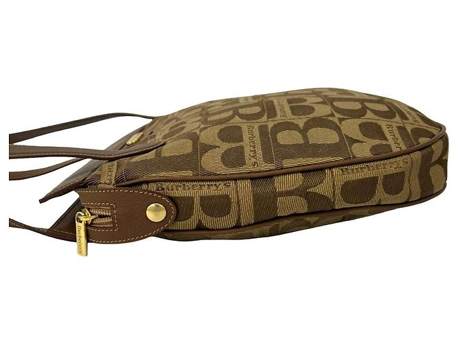 Burberry Vintage Logo Canvas Leather Shoulder Tote Schultertasche Braun - Ansicht 5