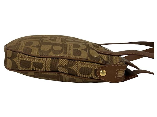 Burberry Vintage Logo Canvas Leather Shoulder Tote Schultertasche Braun - Ansicht 6